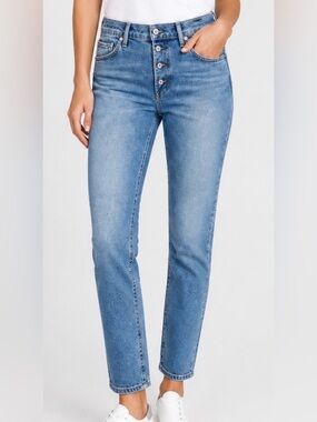 Citizens of Humanity Skyla Straight Leg Jeans 29 Light/Med Wash Button Fly Ankle